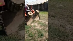 Тест грейдера с доп.весом на минитракторе Foton