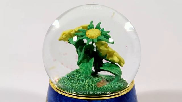 Стеклянный шар с блестками Подсолнухи Ван Гога. смотреть онлайн