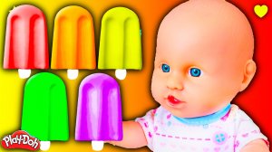 Куклы Пупсики Учим цвета Пластилин Плей До Игрушки Развивающие видео для Детей