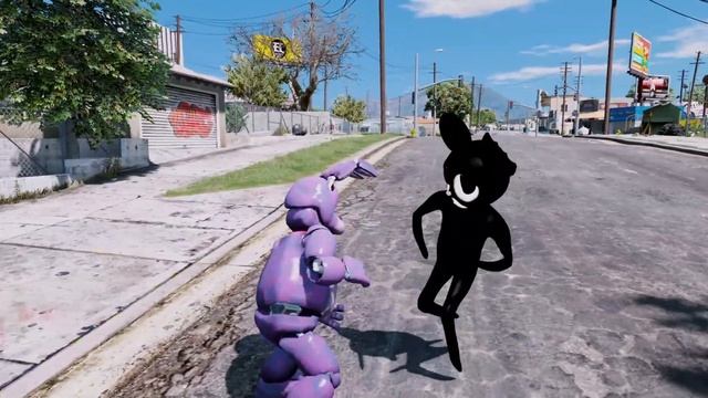 ANIMATRONICS MOVIE VS FAMILIA CARTOONCAT ASSOMBRADOS?  GTA V Five Nights at Freddys