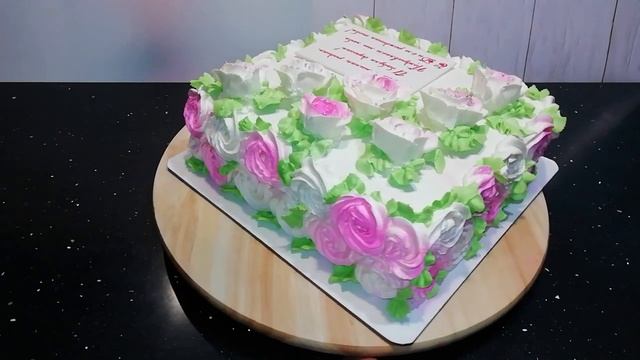 Тортик для мамы с цветами от katyacakes