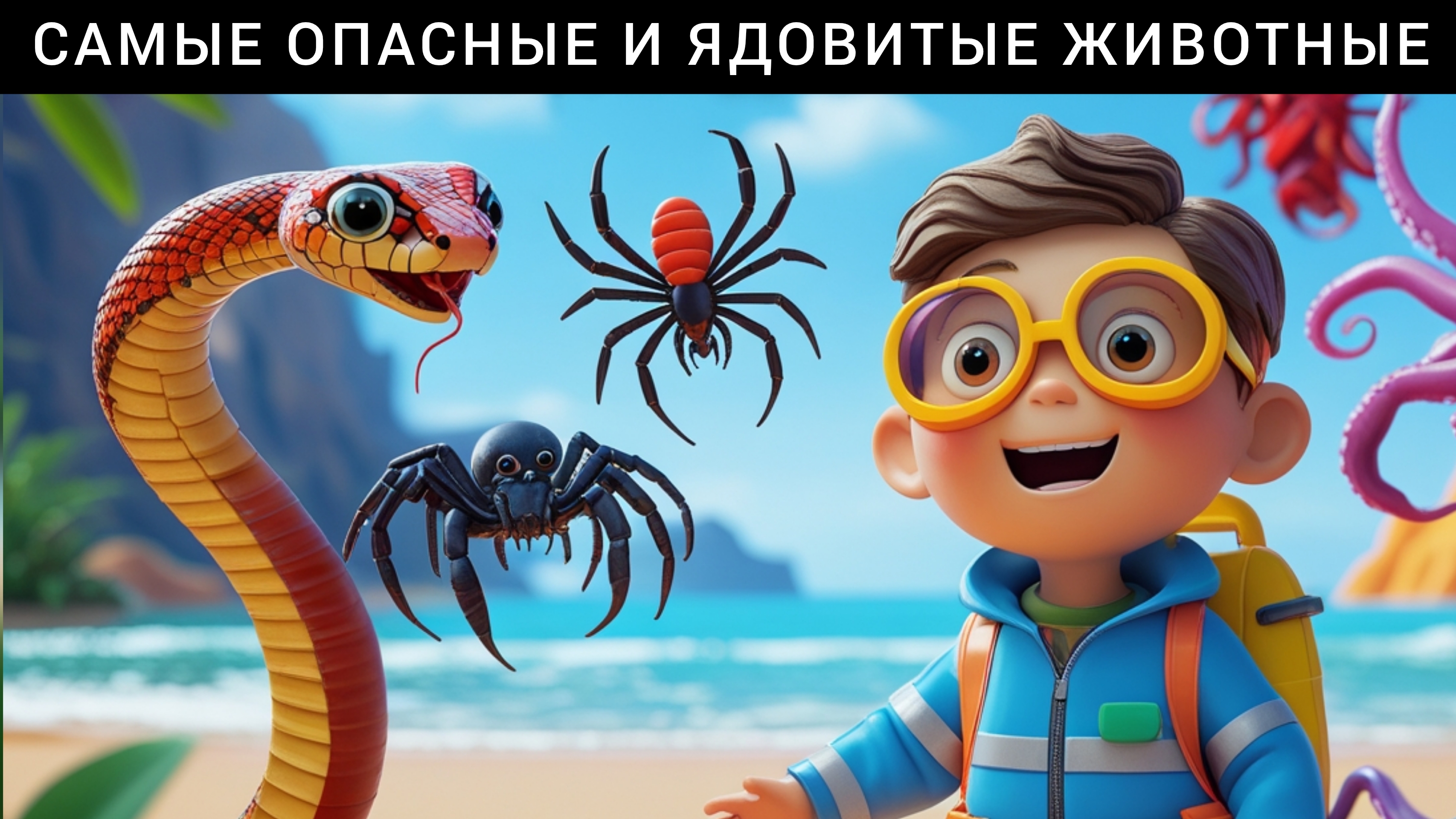 "САМЫЕ ОПАСНЫЕ И ЯДОВИТЫЕ ЖИВОТНЫЕ В МИРЕ!"Детская Познавательная История Для Детей | Мультик |