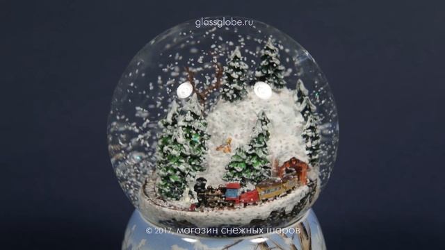 Шар со снегом Паровозик смотреть онлайн