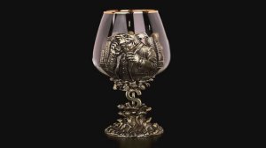 Бокал для коньяка Акула бизнеса (Латунь, стекло)