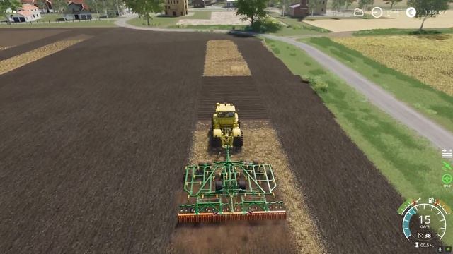Культивация поля в FS19 с помощью трактора Кировец