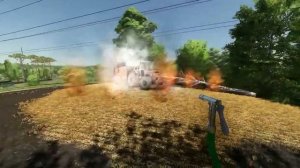 загорелся трактор в фарминге симулятор 23