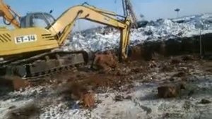 экскаватор ет-14 и hyndai 170w7