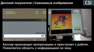 Дисплей покупателя LCD | Сменяемые изображения