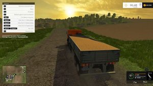 Мод грузовик Kamaz КамАЗ 54115 с прицепом ОдАЗ 9380 Фермер Симулятор 2015