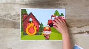 Пожарная безопасность аппликация, поделка в сад. Пожарный поделка, для детей,  детям, для школьников