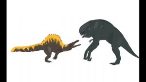 Небольшая анимация с Дрексом и Спинозавром