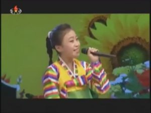 North Korean Girl Singing "Our Father is No 1"