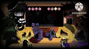 FNAF 1 + Springtrap React To Friday Night Funkin' DDTO Bad Ending Mod || Gacha Club