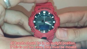 Casio G-Shock GA-800 manual 5535 to set time