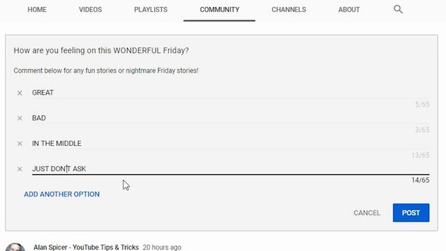 How To Use The YouTube Community Tab 2019 - Post Polls, Videos, Pictures and GIFs