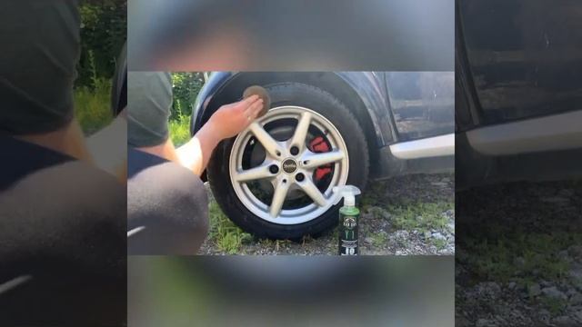 Чистим въевшуюся грязь на дисках и черним резину - Car dry - C2- очиститель дисков и Y1 чернение