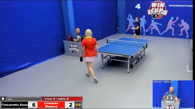13:00 Гельштейн Анна 3-0 Слащева Марина  стол 4 Юг-1 05.08.2020