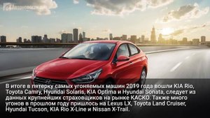 Страховщики составили рейтинг самых угоняемых автомобилей в России