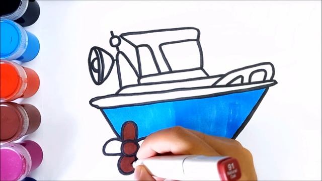 Сурет салу қайық | how to draw a boat drawing for kids | сурет салып уйрену смотреть онлайн