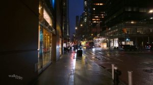 Нью-Йорк на прогулке ночью — живые звуки и яркие огни Манхэттена 🎧🌃