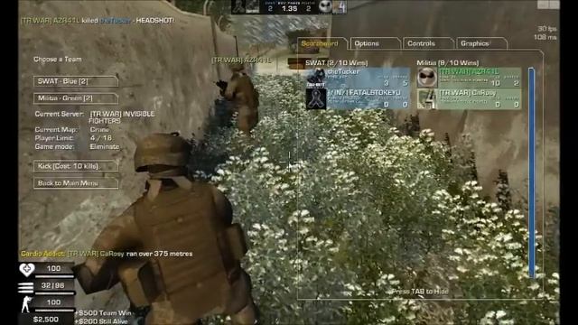 TR WAR game in crane