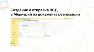 Создание и отправка ВСД в меркурий из документа реализации