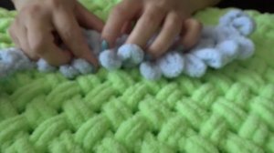 Как связать плед покрывало из Alize Puffy