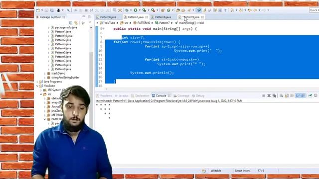 Java Star pattern program - 9