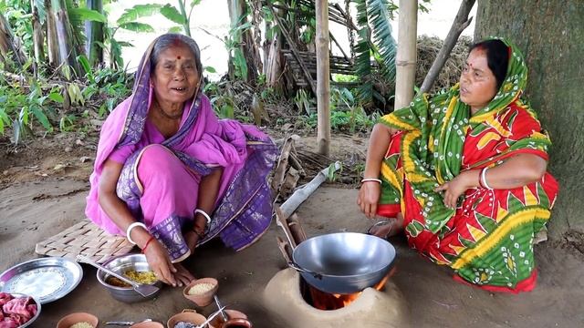 Banana Stem Cooking In My Village | Banana Stem Recipe | смотреть онлайн