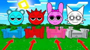 МАЙНКРАФТ ЗАМОК СПРУНКИ: СКАЙ ПРОТИВ РЕДДИ ПРОТИВ ПИНКИ ПРОТИВ ВЕНДА БАТЛ | Дими Minecraft