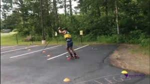 Преодоление препятствий на лыжероллерах