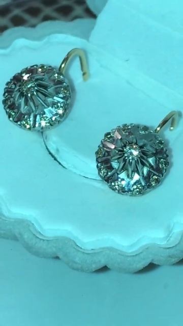 Старинные заводские серьги с Якутскими бриллиантами,проба 583. Вес 4.96. #якутские бриллианты смотреть онлайн