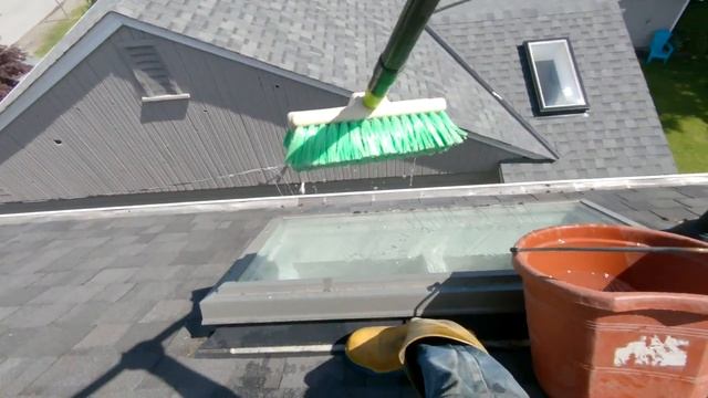 how to clean a skylight impossible to reach!