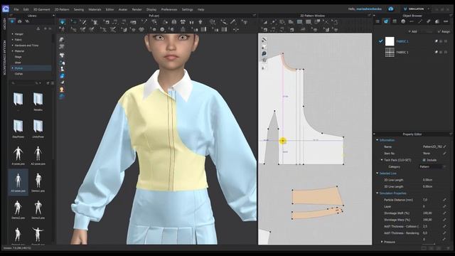 Создание лекал рубашки с запАхом в CLO 3D смотреть онлайн