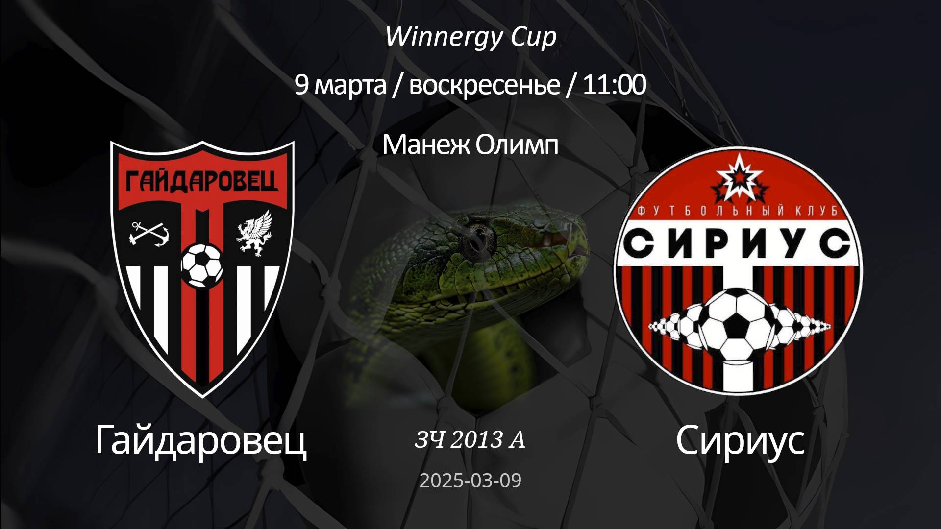 Гайдаровец —Сириус 2013 А (6+1) Winnergy Cup 09.03.2025