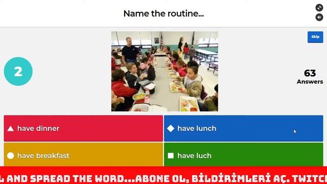 #DailyRoutines #Kahoot #Live ONLINE QUIZ Season 4-35 Daily Routines in English
