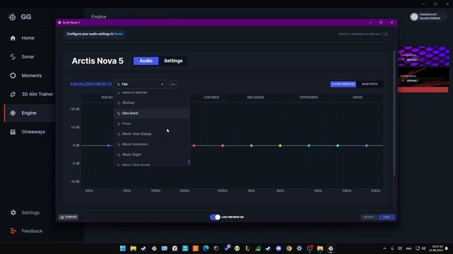 SteelSeries Arctis Nova 5: Open Equalizer Settings смотреть онлайн