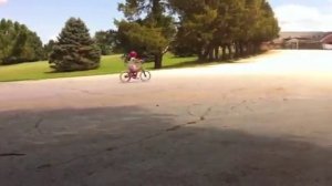 Ava bike riding.