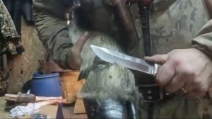 Видео от клиента ,Нож с клинком от Горшкова Андрея из стали Х12МФ