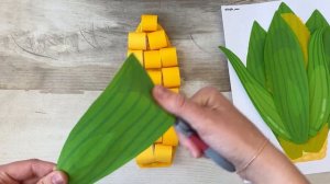 Объёмная аппликация из бумаги овощи, Кукуруза из бумаги своими руками, поделка, летние поделки детям