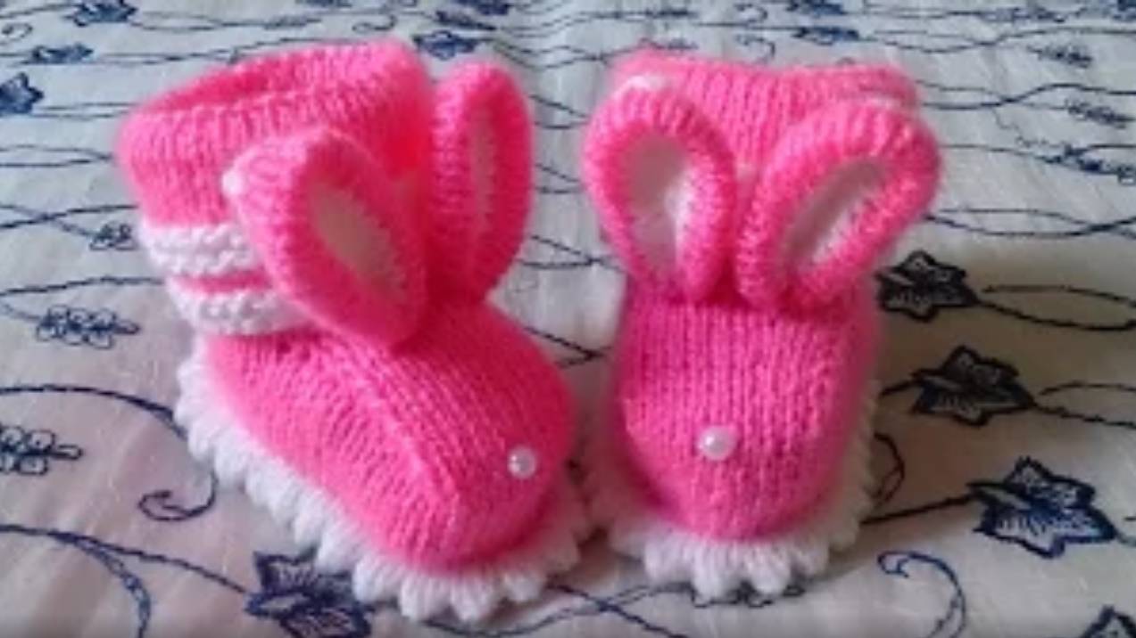 ВЯЗАНИЕ НА ДВУХ СПИЦАХ!,Вязание для начинающих!Пинетки 
