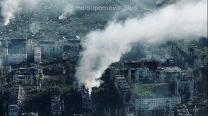 Артёмовск (Бахмут)  с высоты птичьего полета по состоянию на  07.05.2023