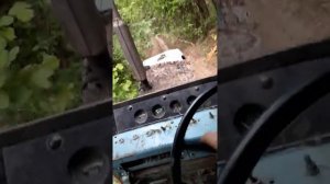 Трелёвка леса на юмз по грязи