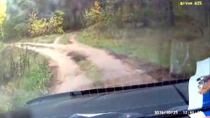 Одна в лесу. Чайник едет по лесной дороге.