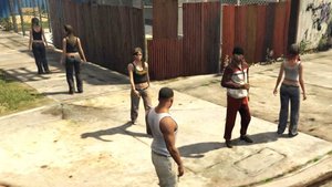 GTA 5 ШОК! Обиженный Франклин выгуливает девок Vagos, меняя как перчатки, пока Vagos не заглючит