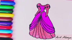 Как нарисовать платье принцессы!