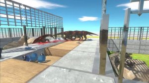 Динозавры напали на посетителей парка Юрского периода Animal Revolt Battle Simulator