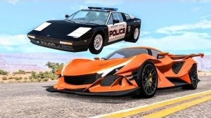 Сумасшедшие полицейские погони #96 - Аварии на BeamNG Drive