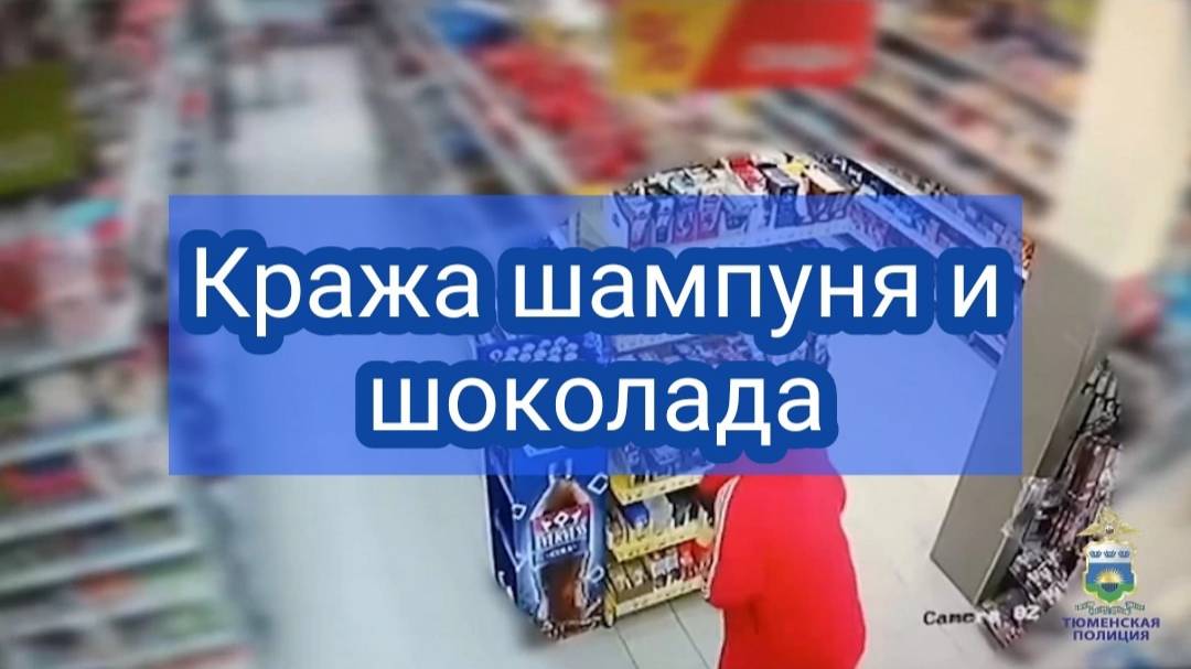 Кража шампуня и шоколада #72регион #умвдтюмень #тюменскаяполиция #мвдроссии #кража