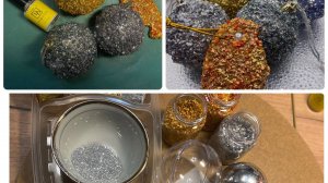 Мастер класс 2 часть. Елочный шар со стеклянной крошкой!#diycrafts #diyjewelry